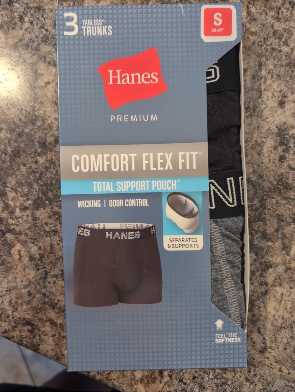 Hanes Comfort Flex Fit Total Support Pouch Tagless Boxer Briefs - Men's S 28-30